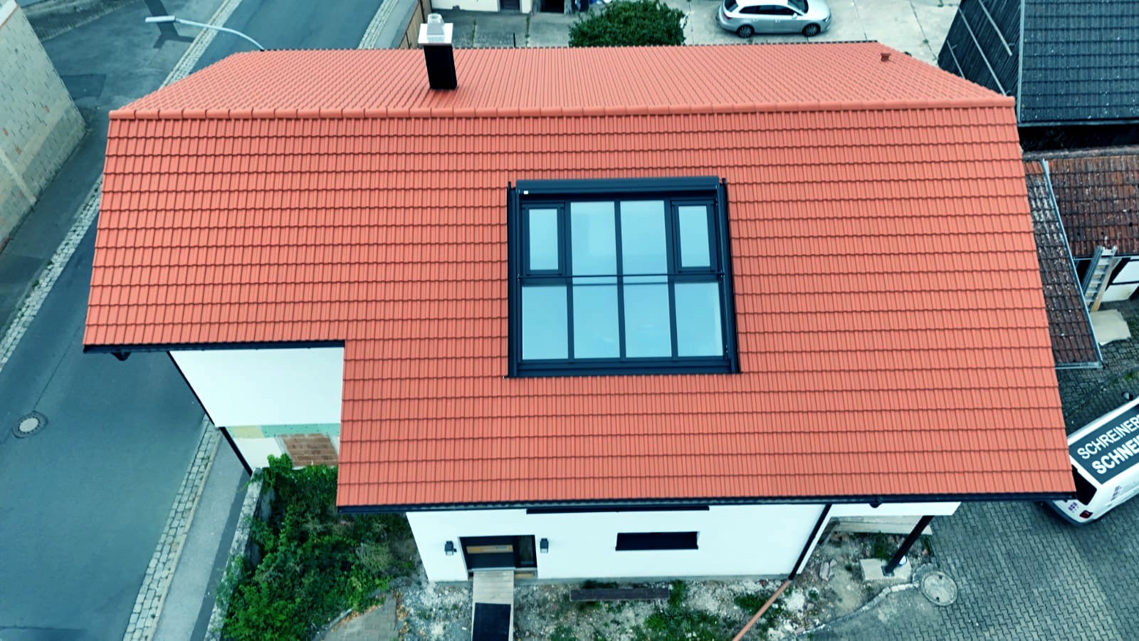 festverglastes Dachfenster von oben